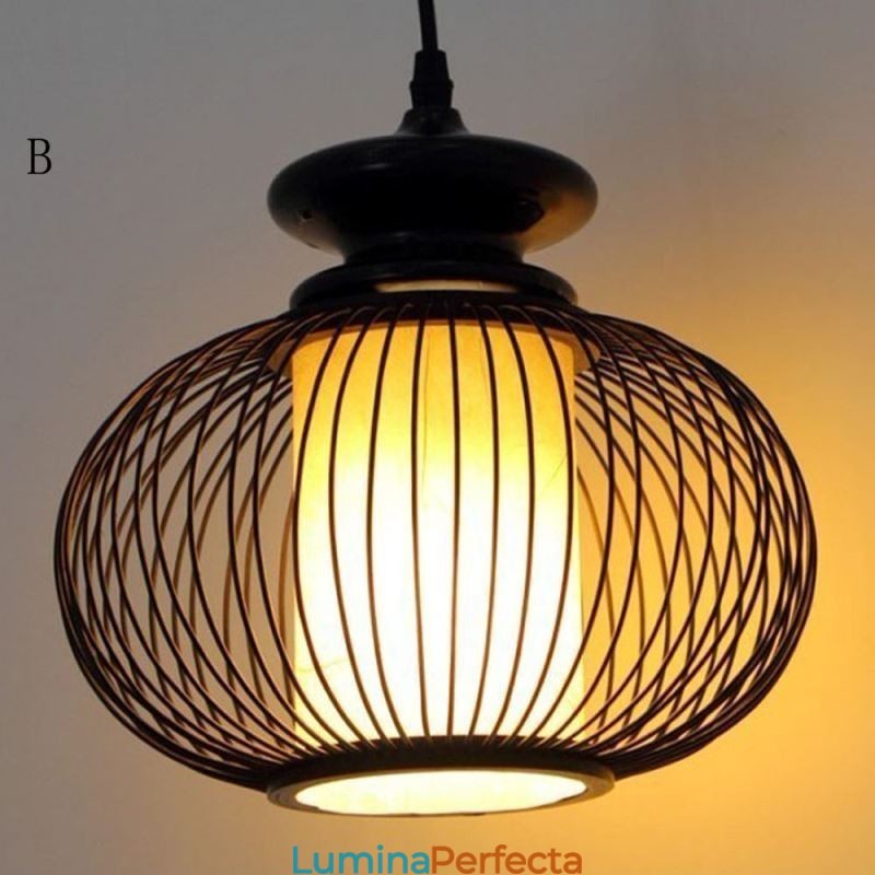 Lampă suspendată nordică rafinată din bambus