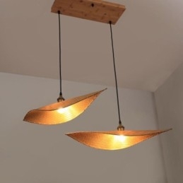 Creative Leaf Pendant Lampă contemporană din bambus Pendant Tearoom Lighting