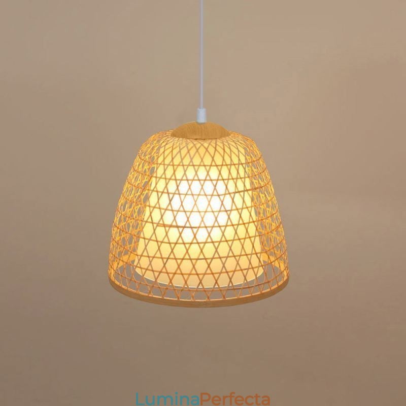 Lumină suspendată din bambus Visual Comfort Dome