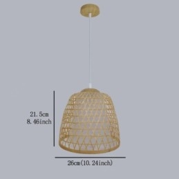 Lumină suspendată din bambus Visual Comfort Dome
