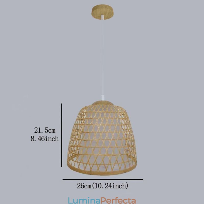 Lumină suspendată din bambus Visual Comfort Dome
