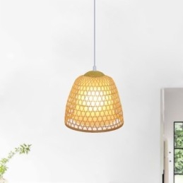 Lumină suspendată din bambus Visual Comfort Dome