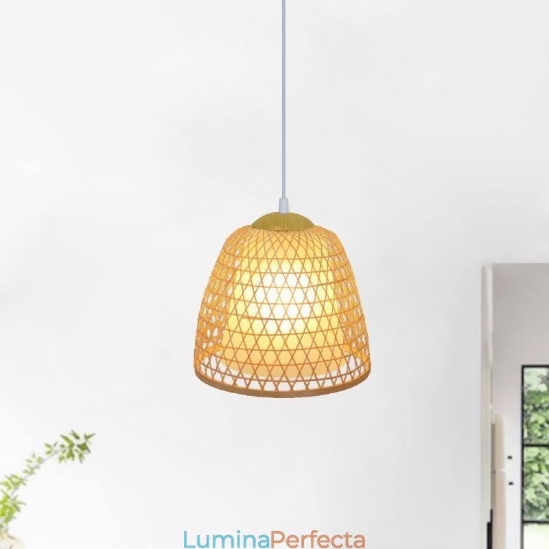 Lumină suspendată din bambus Visual Comfort Dome