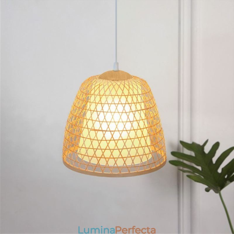 Lumină suspendată din bambus Visual Comfort Dome