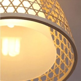 Lumină suspendată din bambus Visual Comfort Dome