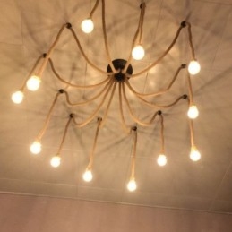 Stil retro 6 10 capete pandantiv Candelabru frânghie de cânepă Plafoniera vintage