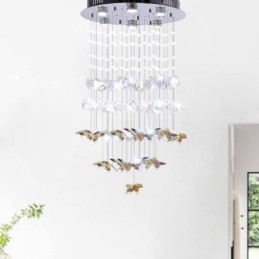Lampă de suspendare nordică Lampă de suspendare din sticlă Creative Butterfly