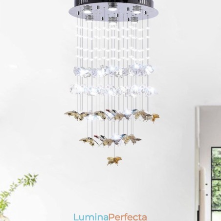Lampă de suspendare nordică Lampă de suspendare din sticlă Creative Butterfly Lampă de suspendare nordică Lampă de suspendare din sticlă Creative Butterfly