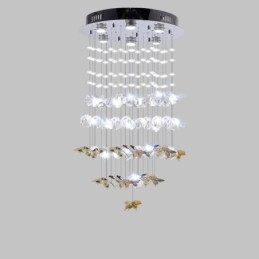 Lampă de suspendare nordică Lampă de suspendare din sticlă Creative Butterfly