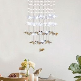 Lampă de suspendare nordică Lampă de suspendare din sticlă Creative Butterfly