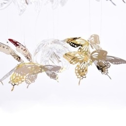 Lampă de suspendare nordică Lampă de suspendare din sticlă Creative Butterfly