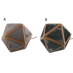 Lampă geometrică suspendată în formă de diamant Design 3D translucid