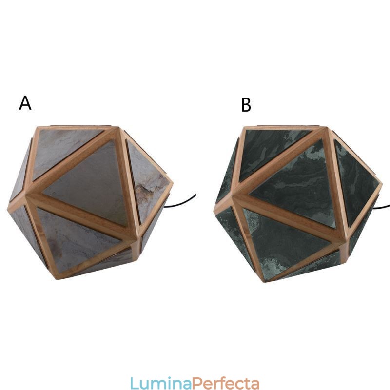 Lampă geometrică suspendată în formă de diamant Design 3D translucid