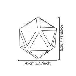 Lampă geometrică suspendată în formă de diamant Design 3D translucid