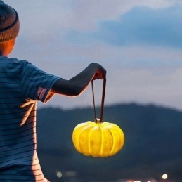Lanternă portabilă de dovleac Lampă portabilă retro japoneză în aer liber