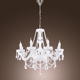 Candelabru Cristal Alb Modern Living 8 Lumini
