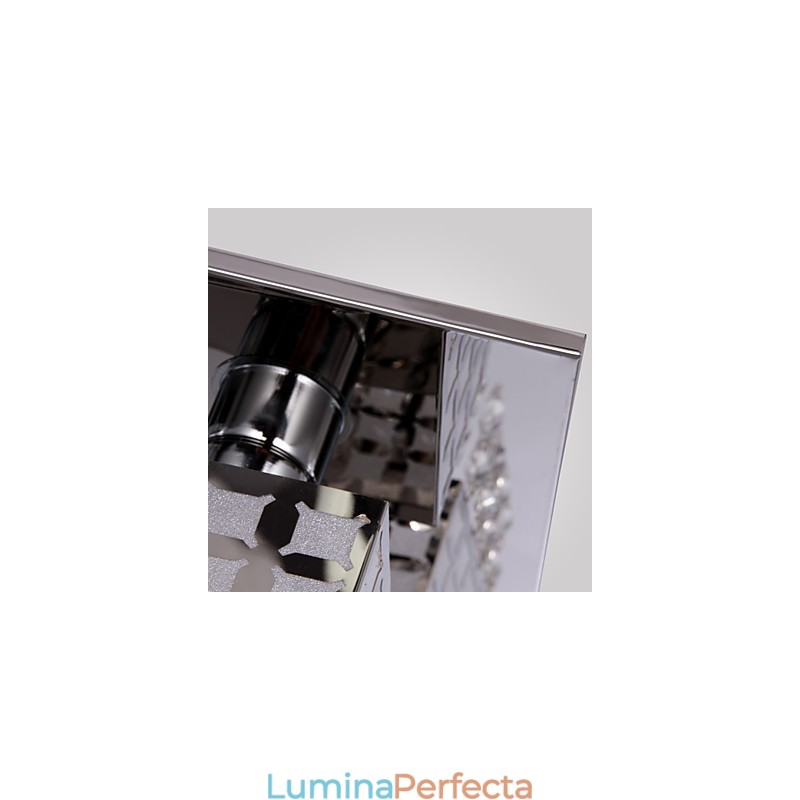 Candelabru Modern Cristal Inoxidabil Living 4 Lumini