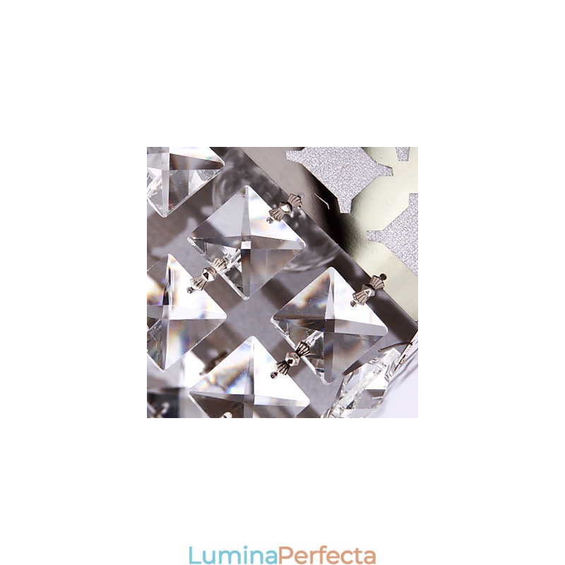 Candelabru Modern Cristal Inoxidabil Living 4 Lumini