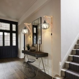 Plafoniera Retro Country Cânepă Funie Fier Pendant Noptieră Cu ștecher