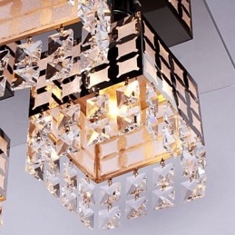 Candelabru Modern Cristal Inoxidabil Living 4 Lumini