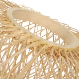 Plafoniera retro cu două straturi Plafoniera cu abajur din bambus țesut manual