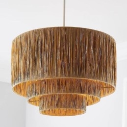Lampă suspendată Retro Country, cu mai multe straturi, abajur de frânghie din hârtie Lampă de tavan