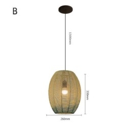 Lampă suspendată din frânghie din hârtie Country Retro Gradient Blue Plafoniera