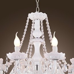 Candelabru Cristal Alb Modern Living 8 Lumini