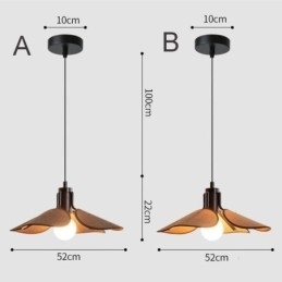 Plafoniera decorativă cu abajur din stofă în stil nordic Wabi Sabi