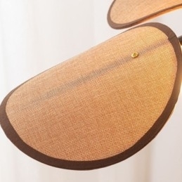 Plafoniera decorativă cu abajur din stofă în stil nordic Wabi Sabi