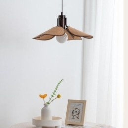 Plafoniera decorativă cu abajur din stofă în stil nordic Wabi Sabi