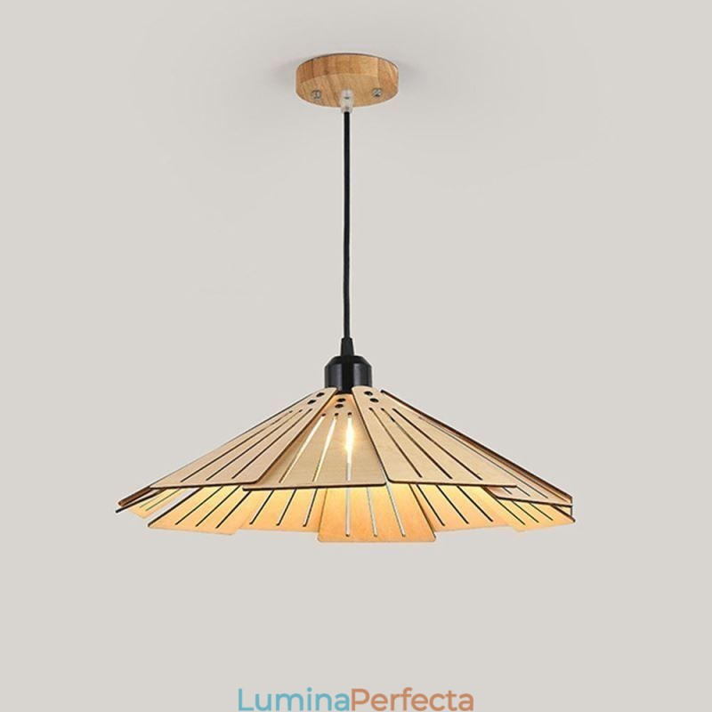 Plafoniera retro creativă din lemn