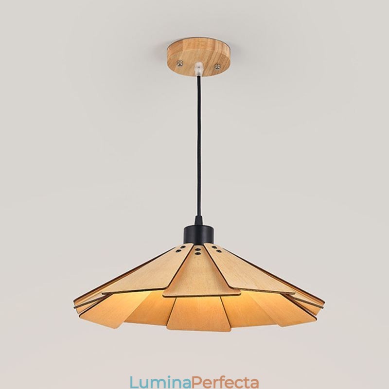 Plafoniera retro creativă din lemn