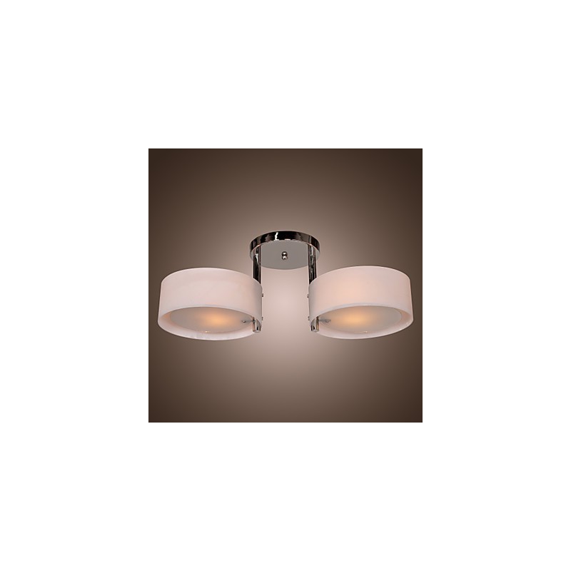 Candelabru modern, contemporan, din metal cromat, montat încastrat