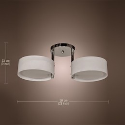 Candelabru modern, contemporan, din metal cromat, montat încastrat