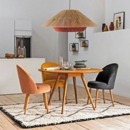 Plafoniera țesută manual cu frânghie de cânepă