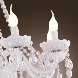 Candelabru Cristal Alb Modern Living 8 Lumini