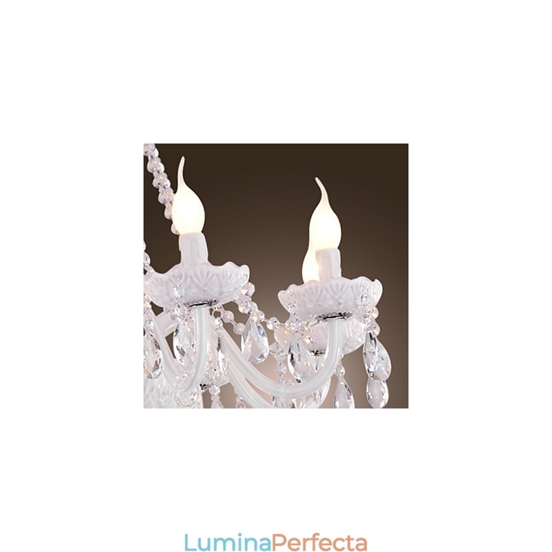 Candelabru Cristal Alb Modern Living 8 Lumini