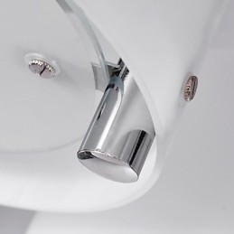 Candelabru modern, contemporan, din metal cromat, montat încastrat