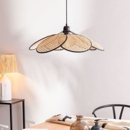 Lampă suspendată Lampă naturală simplă țesută manual