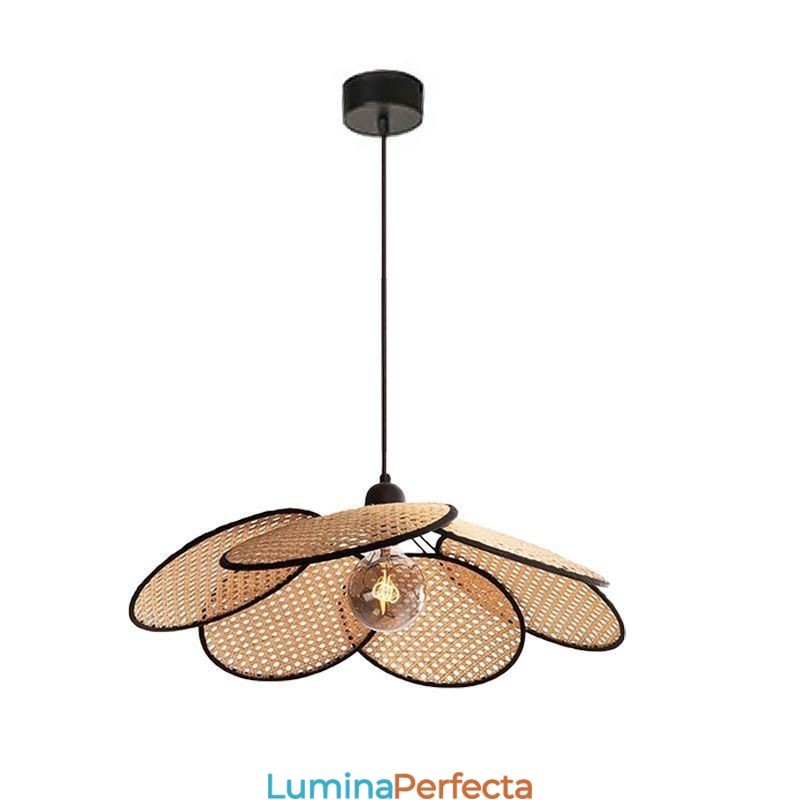 Lampă suspendată Lampă naturală simplă țesută manual