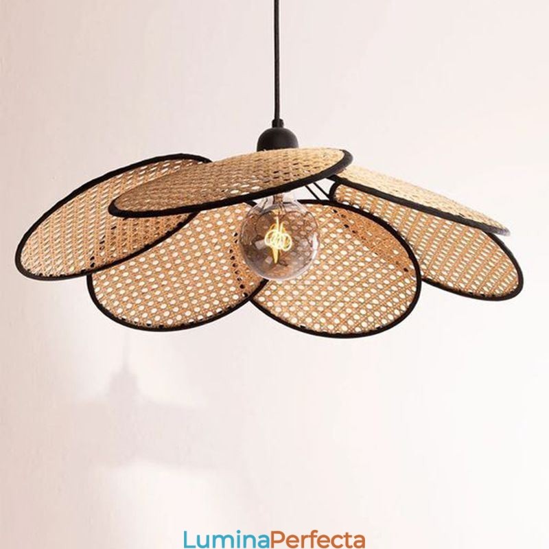 Lampă suspendată Lampă naturală simplă țesută manual