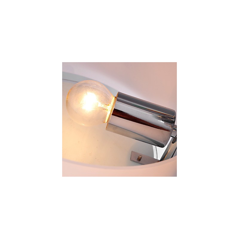 Candelabru modern, contemporan, din metal cromat, montat încastrat