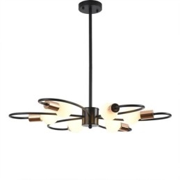 Candelabru rustic 6 lumini petale clasice plafon suspendat