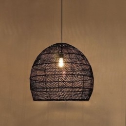Lampă suspendată din ratan țesute manual Farmhouse