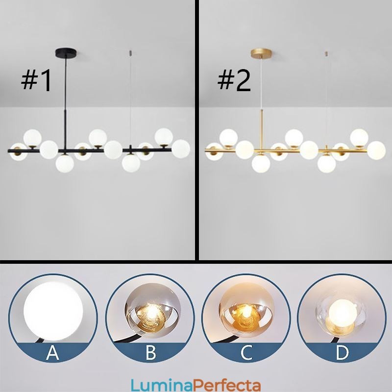 Plafoniera din sticlă moleculară Magic Beans