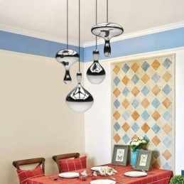 Lampă suspendată creativă, modernă, simplă, din sticlă galvanizată, plafon mică