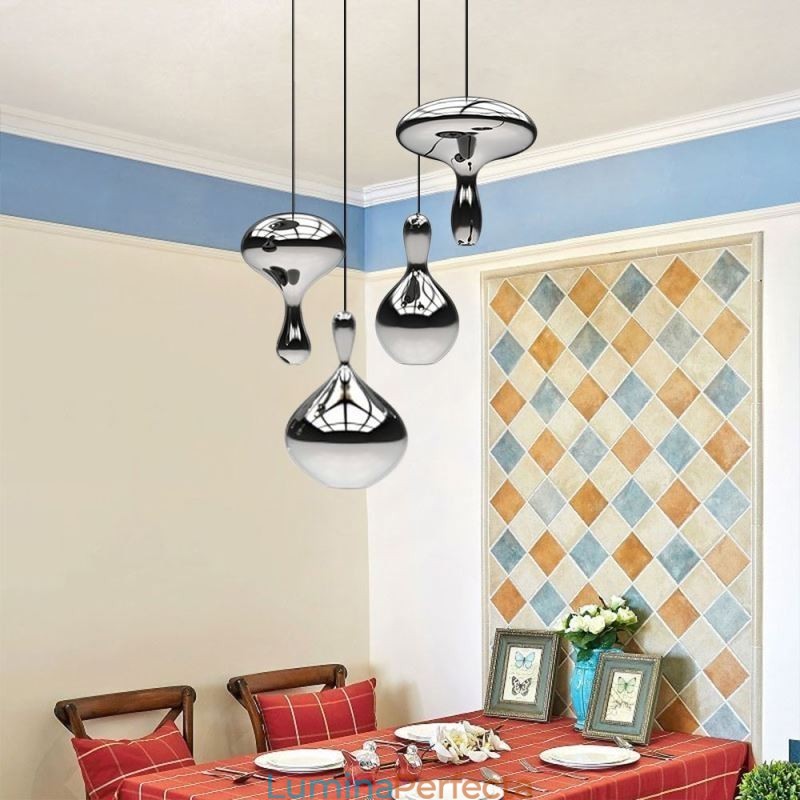 Lampă suspendată creativă, modernă, simplă, din sticlă galvanizată, plafon mică