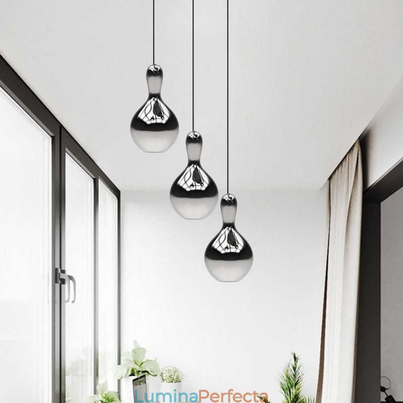 Lampă suspendată creativă, modernă, simplă, din sticlă galvanizată, plafon mică