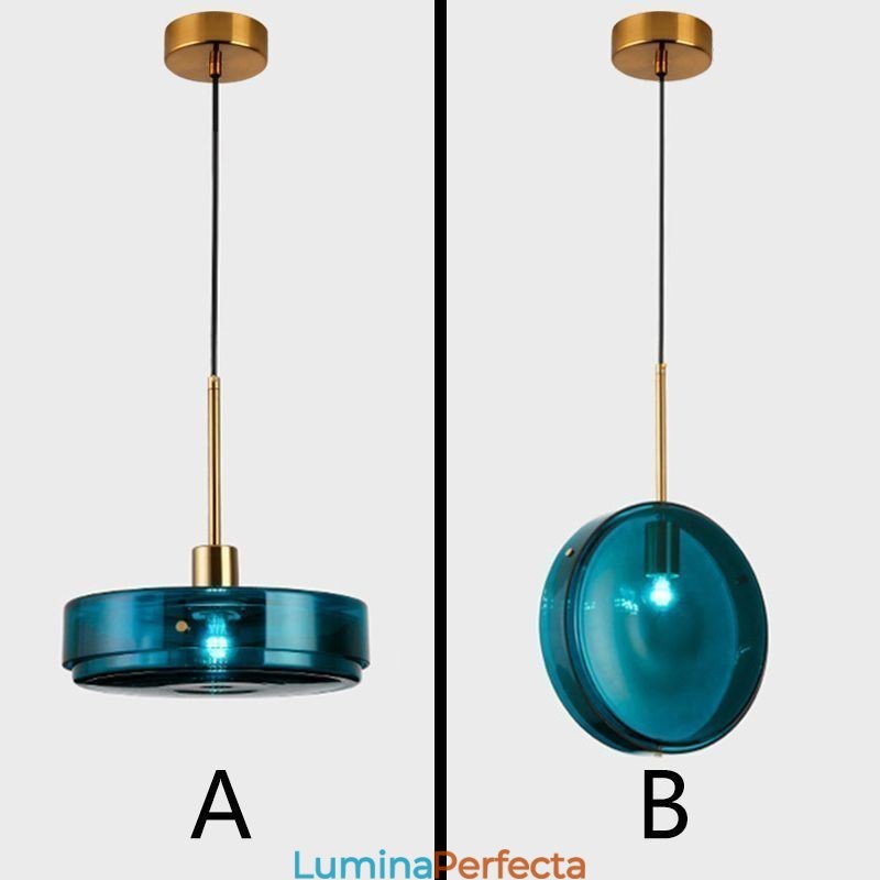 Plafoniera rotundă din sticlă pentru tort, modernă, minimalistă, din fier forjat